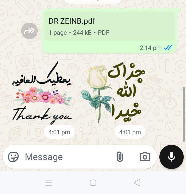 WhatsApp conversation